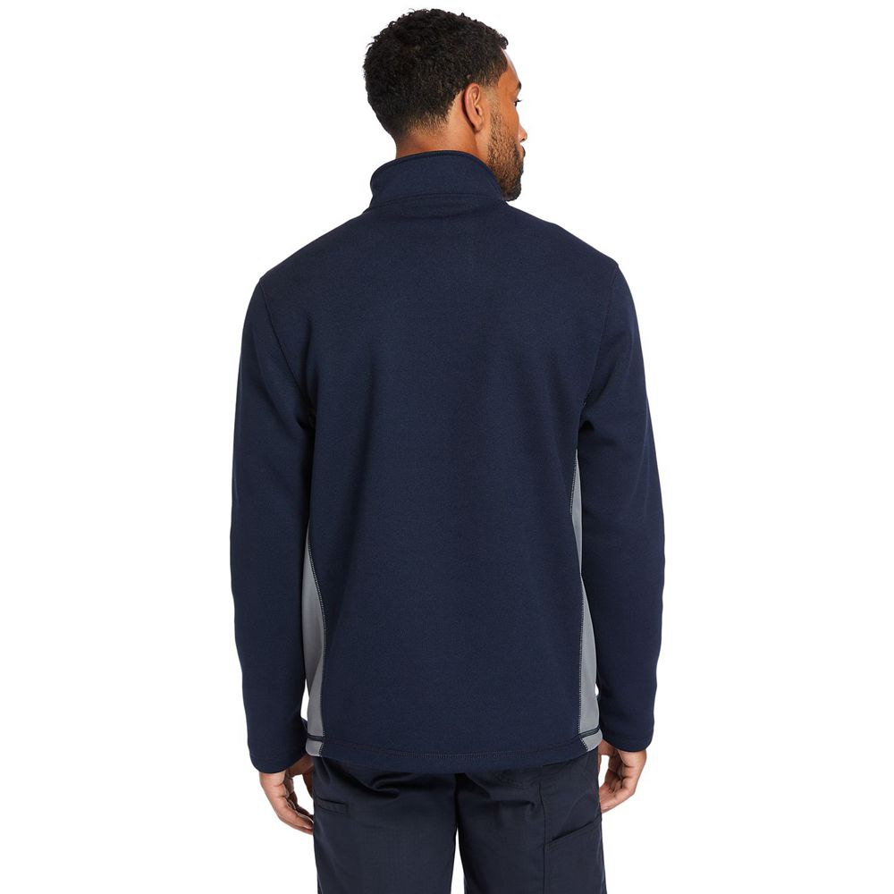 Moletom Masculino - Timberland Pro® Studwall Quarter-Zip Textured Fleece - CNRZB6382 - Azul Marinho